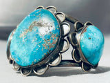 Museum Vintage Native American Navajo Gilbert Turquoise Sterling Silver Bracelet-Nativo Arts
