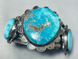 Museum Vintage Native American Navajo Gilbert Turquoise Sterling Silver Bracelet-Nativo Arts