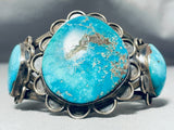Museum Vintage Native American Navajo Gilbert Turquoise Sterling Silver Bracelet-Nativo Arts