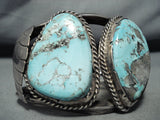 Museum Vintage Native American Navajo Godber Turquoise Sterling Silver Bracelet Old-Nativo Arts
