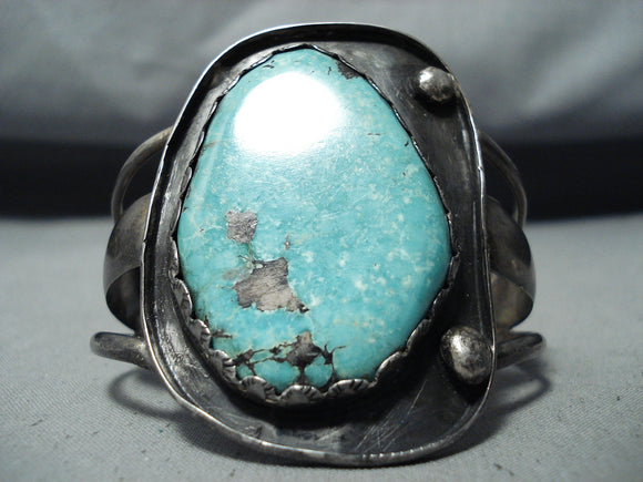 Museum Vintage Native American Navajo Turquoise Sterling Silver Bracelet-Nativo Arts