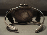 Museum Vintage Navajo #8 Turquoise Native American Jewelry Silver Coil Bracelet Old-Nativo Arts