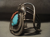 Museum Vintage Navajo :old Patina' Bisbee Turquoise Native American Jewelry Silver Bracelet-Nativo Arts