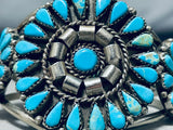 Native American Absolutely Incredible Vintage Navajo Turquoise Sterling Silver Bracelet-Nativo Arts
