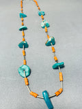 Native American Amazing Santo Domingo Royston Turquoise Sterling Silver Necklace-Nativo Arts