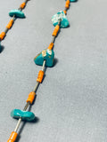 Native American Amazing Santo Domingo Royston Turquoise Sterling Silver Necklace-Nativo Arts