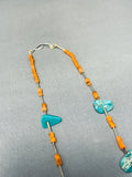 Native American Amazing Santo Domingo Royston Turquoise Sterling Silver Necklace-Nativo Arts