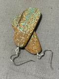 Native American Attractive Rare #8 Turquoise Mine Sterling Silver Earrings-Nativo Arts