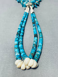 Native American Authentic Vintage Santo Domingo Gilber Turquoise Heishi Necklace Old-Nativo Arts