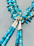 Native American Authentic Vintage Santo Domingo Gilber Turquoise Heishi Necklace Old-Nativo Arts