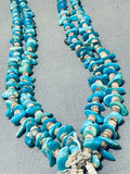 Native American Authentic Vintage Santo Domingo Gilber Turquoise Heishi Necklace Old-Nativo Arts