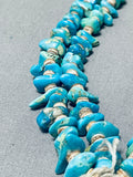 Native American Authentic Vintage Santo Domingo Gilber Turquoise Heishi Necklace Old-Nativo Arts