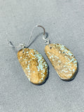 Native American Beautiful Santo Domingo #8 Turquoise Mine Sterling Silver Earrings-Nativo Arts