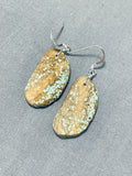 Native American Beautiful Santo Domingo #8 Turquoise Mine Sterling Silver Earrings-Nativo Arts