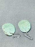 Native American Beautiful Santo Domingo Royston Turquoise Sterling Silver Earrings-Nativo Arts