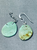 Native American Beautiful Santo Domingo Royston Turquoise Sterling Silver Earrings-Nativo Arts