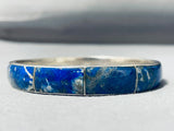 Native American Beautiful Vintage Southwest Sterling Silver Lapis Clasp Bracelet-Nativo Arts