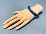 Native American Beautiful Vintage Southwest Sterling Silver Lapis Clasp Bracelet-Nativo Arts
