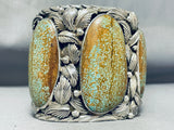 Native American Biggest Crazy Number 8 Turquoise Sterling Silver Bracelet-Nativo Arts