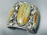 Native American Biggest Crazy Number 8 Turquoise Sterling Silver Bracelet-Nativo Arts