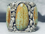 Native American Biggest Crazy Number 8 Turquoise Sterling Silver Bracelet-Nativo Arts