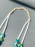 Native American Chunky Turquoise Longer Santo Domingo Coral Shell Heishi Necklace-Nativo Arts