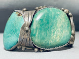 Native American Colossal Fierro Family Vintage Royston Turquoise Sterling Silver Bracelet-Nativo Arts