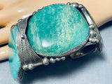 Native American Colossal Fierro Family Vintage Royston Turquoise Sterling Silver Bracelet-Nativo Arts
