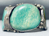 Native American Colossal Fierro Family Vintage Royston Turquoise Sterling Silver Bracelet-Nativo Arts