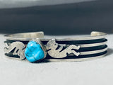 Native American Dancing Kokopelli Turquoise Sterling Silver Dancer Bracelet-Nativo Arts