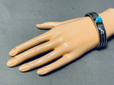 Native American Dancing Kokopelli Turquoise Sterling Silver Dancer Bracelet-Nativo Arts