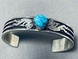 Native American Dancing Kokopelli Turquoise Sterling Silver Dancer Bracelet-Nativo Arts