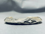 Native American End Shells Vintage Sterling Silver Bracelet Cuff-Nativo Arts