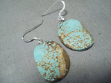 Native American Excellent Santo Domingo 8 Turquoise Sterling Silver Earrings-Nativo Arts