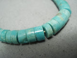 Native American Exceptional Vintage Santo Domingo Royston Turquoise Sterling Silver Necklace-Nativo Arts