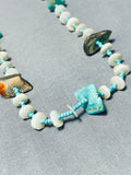 Native American Exquisite Vintage Santo Domingo Turquoise Shell Abalone Necklace-Nativo Arts