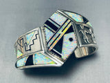 Native American Extremely Intricate Vintage Navajo Kachina Sterling Silver Bracelet-Nativo Arts