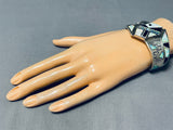 Native American Extremely Intricate Vintage Navajo Kachina Sterling Silver Bracelet-Nativo Arts