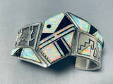 Native American Extremely Intricate Vintage Navajo Kachina Sterling Silver Bracelet-Nativo Arts