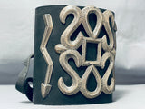 Native American Extremely Rare Sand Casted Solid Sterling Silver Ketoh Bracelet-Nativo Arts