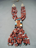 Native American Extremely Unique Santo Domingo Turquoise Shell Heishi Necklace-Nativo Arts