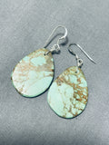 Native American Fabulous Santo Domingo Royston Turquoise Slab Large Earrings-Nativo Arts