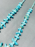 Native American Fabulous Vintage Santo Domingo Kingman Blue Diamond Turquoise Necklace-Nativo Arts