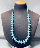 Native American Fabulous Vintage Santo Domingo Kingman Blue Diamond Turquoise Necklace-Nativo Arts