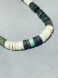 Native American Fantastic Santo Domingo Turquoise Serpentine Shell Necklace-Nativo Arts