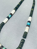 Native American Fantastic Santo Domingo Turquoise Serpentine Shell Necklace-Nativo Arts
