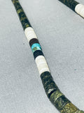 Native American Fantastic Santo Domingo Turquoise Serpentine Shell Necklace-Nativo Arts