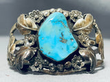Native American Frank Atencio Vintage Santo Domingo Turquoise Sterling Silver Bracelet-Nativo Arts