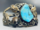 Native American Frank Atencio Vintage Santo Domingo Turquoise Sterling Silver Bracelet-Nativo Arts