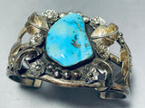 Native American Frank Atencio Vintage Santo Domingo Turquoise Sterling Silver Bracelet-Nativo Arts